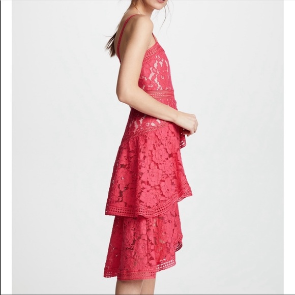 Alice & Olivia | Angelita Ruffled Lace Dress Sz 8 - Picture 3 of 6